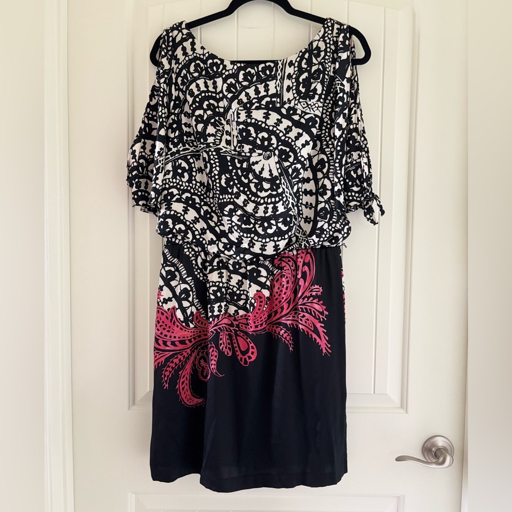White House Black Market Monochrome Dress